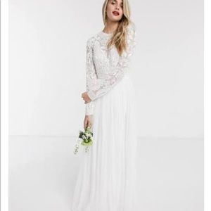 NWT ASOS Bridal Elizabeth Beaded Wedding Dress